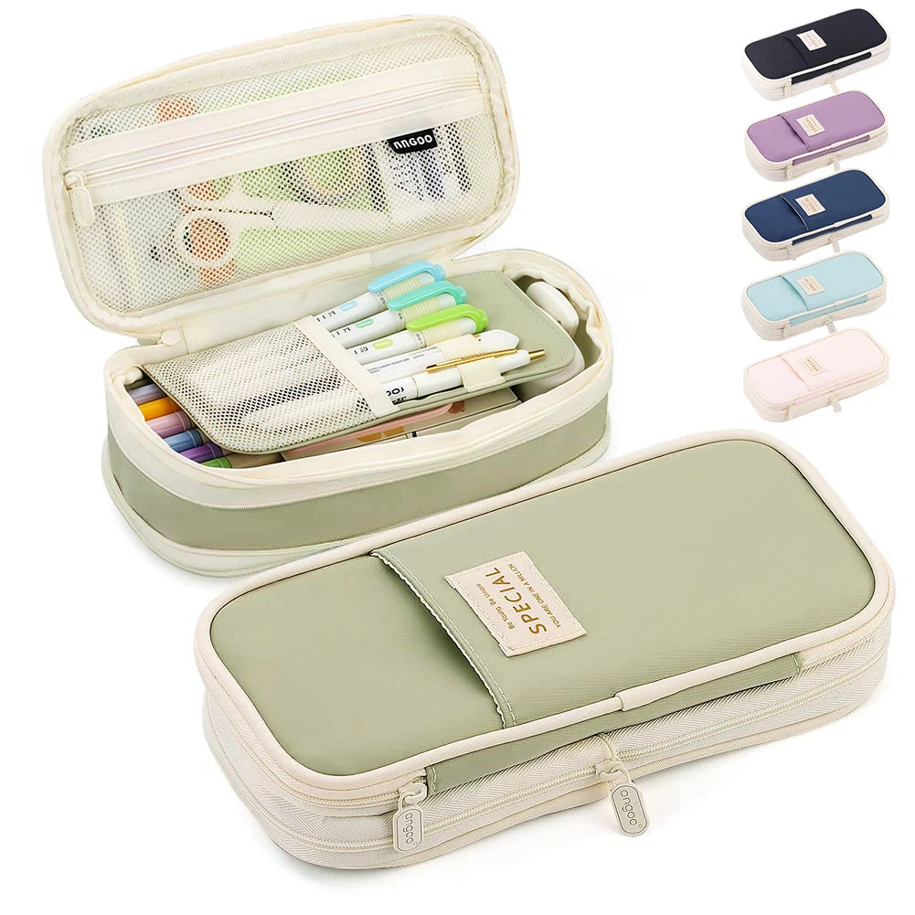 Estuches Kawaii de gran capacidad para lápices: estuche organizador tipo bolsa o caja para niñas, estudiantes y oficina; material de papelería escolar.