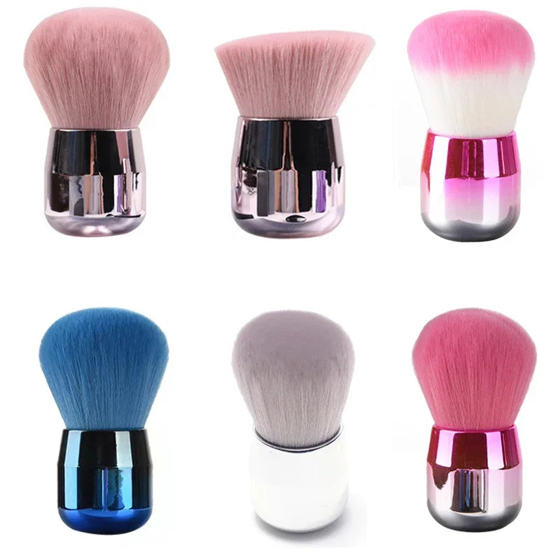 1 cepillo profesional tipo seta para manicura (limpieza de polvo, aplicación de gel/pintura o maquillaje) – Accesorio y herramienta de manicura