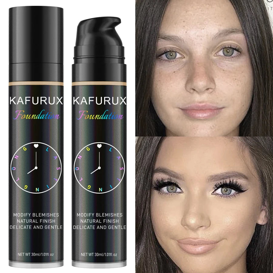 Base de maquillaje líquida en 8 tonos con corrector eficaz; resistente al agua y al sudor. Maquillaje facial coreano profesional, base cosmética. Ideal para regalo.