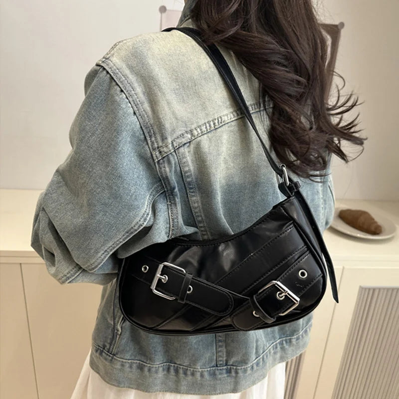 Bolso de hombro vintage estilo Y2K,bolso pequeño tipo bandolera, cartera de mano y bolso de moda.