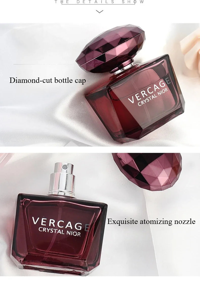 Perfume Eau de Toilette para mujer "Crystal Diamond Sweet Love" (50 ml) – Fragancia floral con notas de diamante y cristal negro.