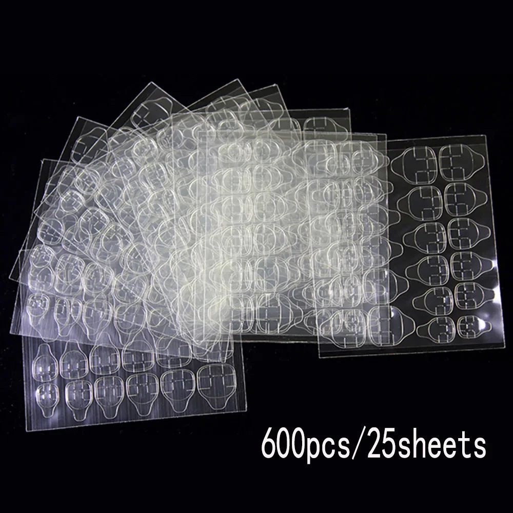 Adhesivos de doble cara para uñas postizas: pestañas adhesivas tipo gelatina, súper fuertes, impermeables y transpirables.