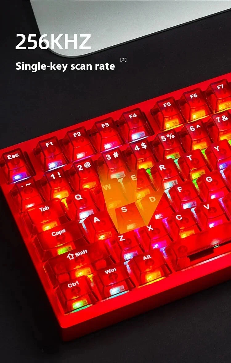 Teclado mecánico para juegos IROK MG75 PRO / MG75 Max con interruptores magnéticos, tiempo de respuesta de 0,125 ms, tasa de sondeo de 8K, precisión de 0,001 mm (RT), estructura de aluminio, iluminación RGB, función Hot-Swap y conexión por cable.