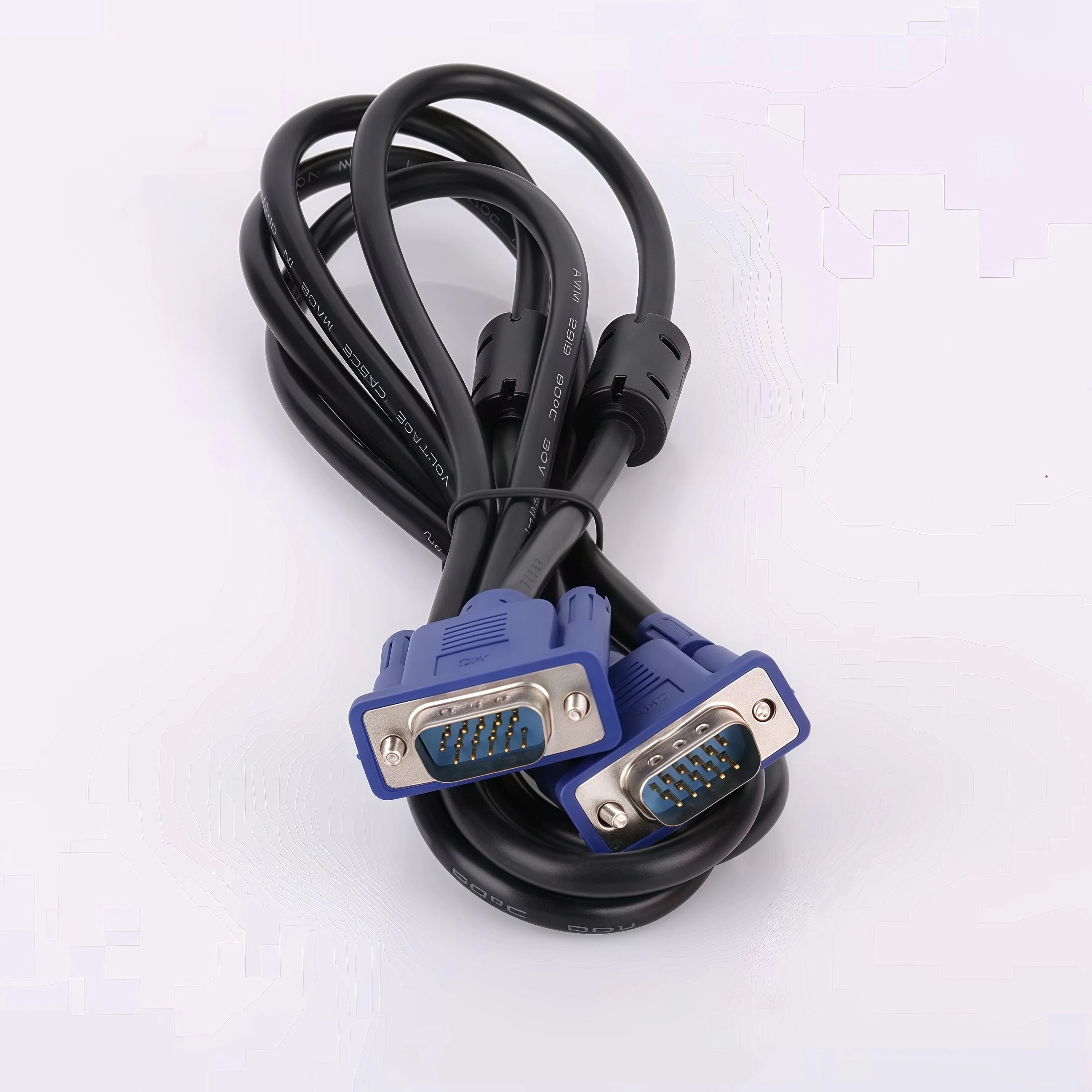 Cable VGA a VGA de 15 pines (macho a macho): adaptador, conector y extensión para monitor de computadora, proyector, PC y TV.