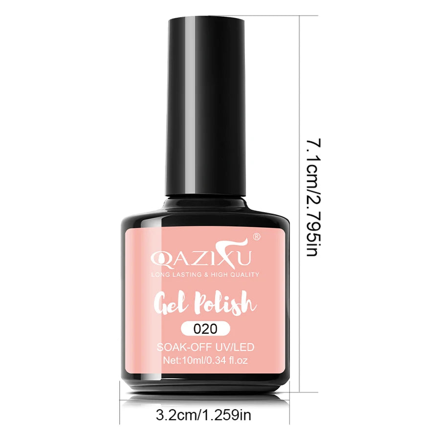 Set de 6 esmaltes de uñas en gel (tonos populares tipo "té con leche"), compatibles con lámpara UV/LED; ideales para nail art, fáciles de aplicar y de retirar (soak-off), aptos para manicura casera o uso en salón.