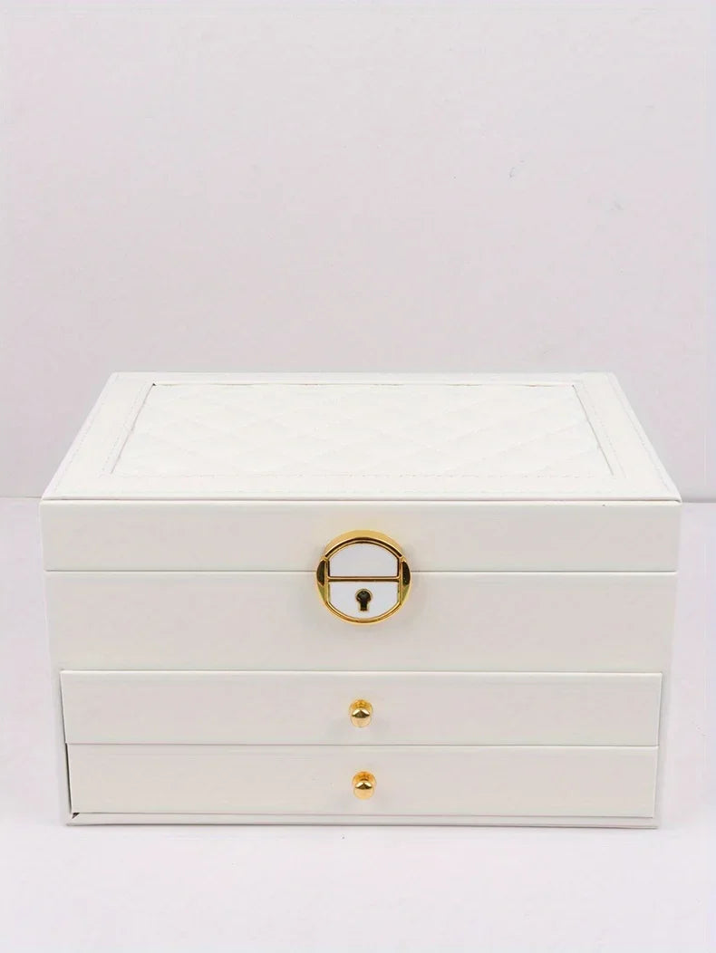 1 caja para guardar joyas (collares y pendientes); opción ideal para regalo.