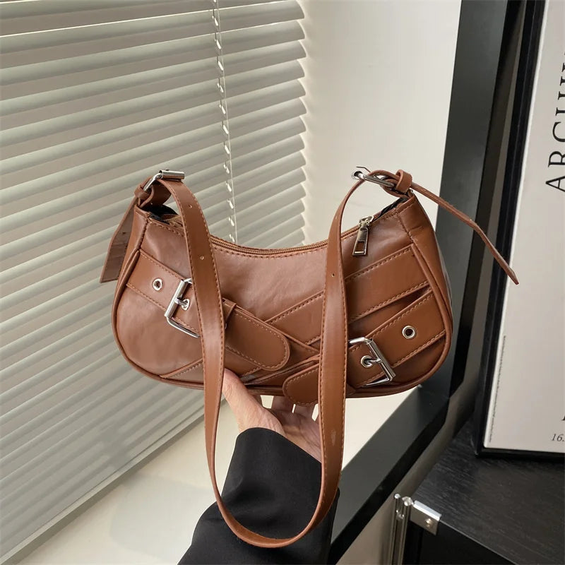 Bolso de hombro vintage estilo Y2K,bolso pequeño tipo bandolera, cartera de mano y bolso de moda.