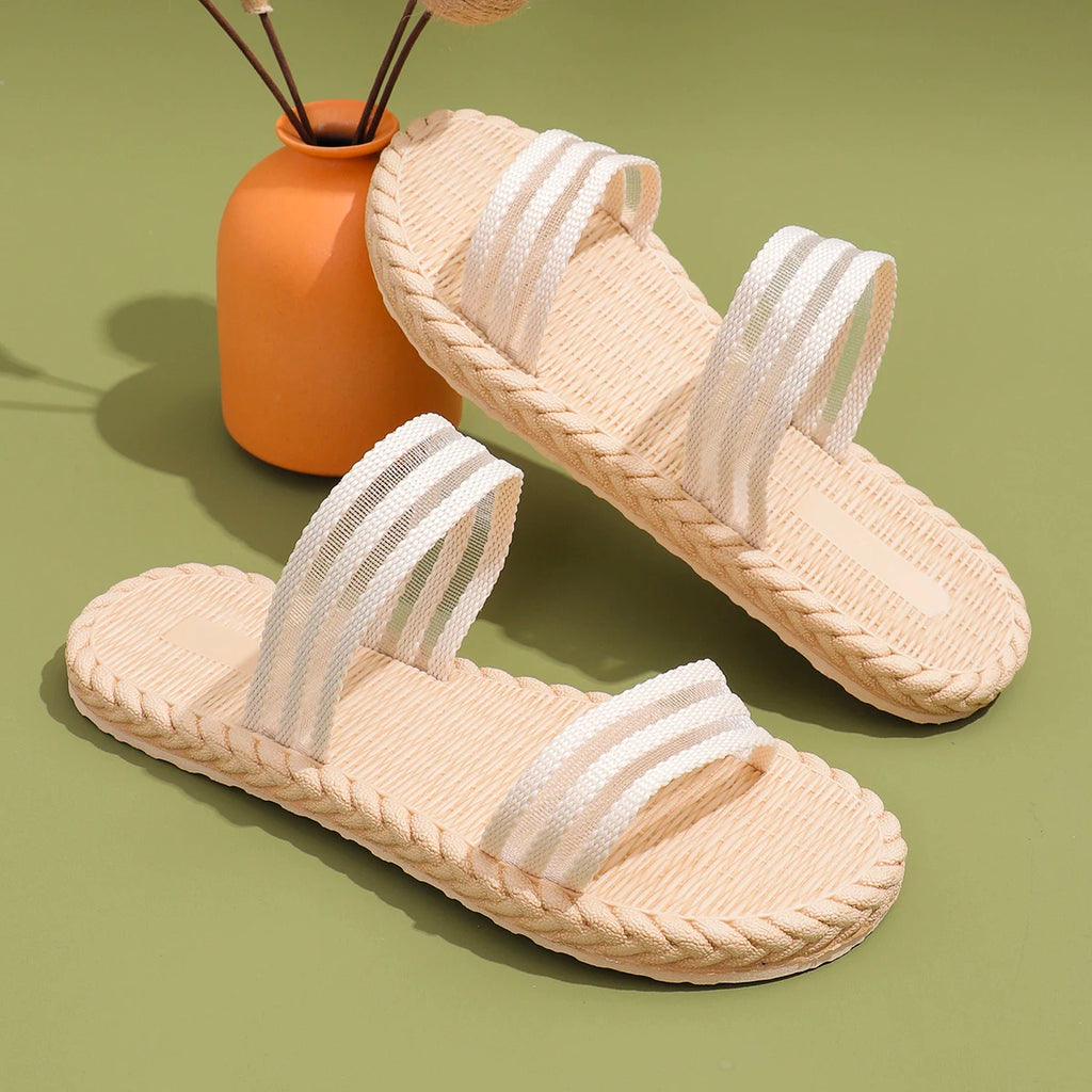 Sandalias de moda para mujer: antideslizantes, cómodas, ligeras y con tacón medio y suela doblemente suave.