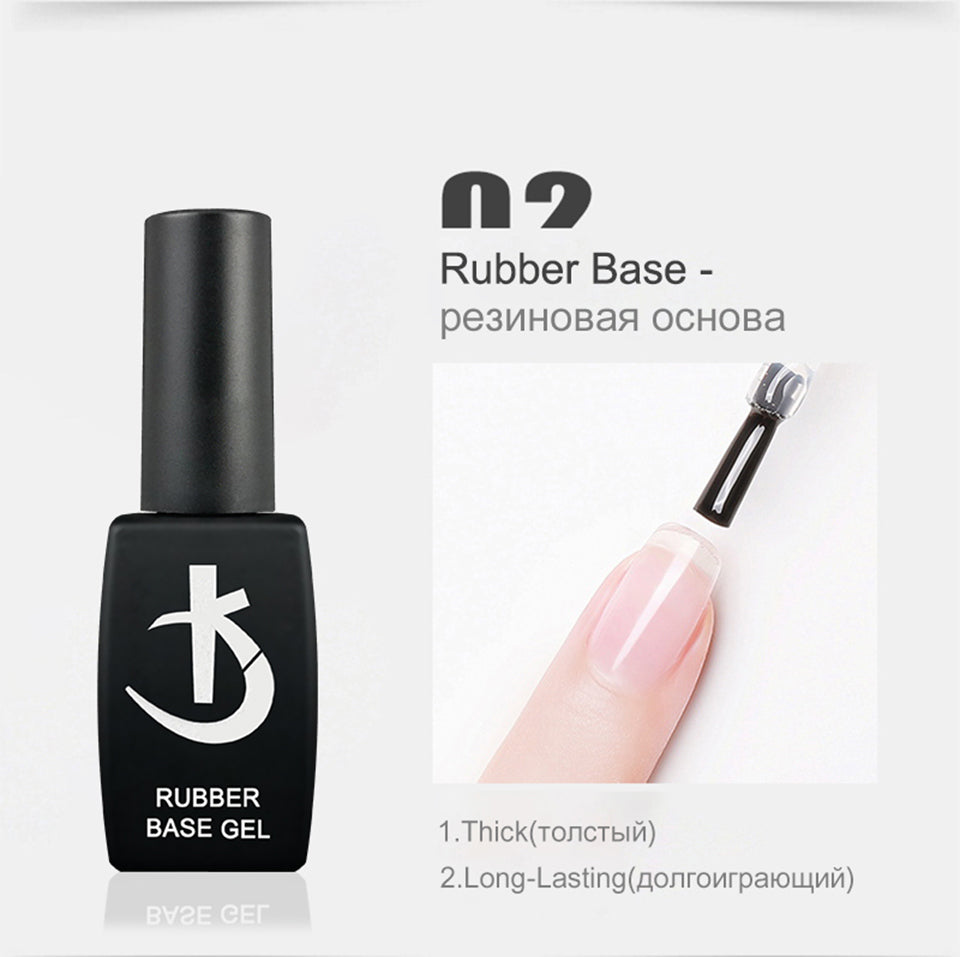 Lote KODI JYJ: Base y Top Coat para esmalte en gel, primer sin ácido, barniz híbrido semipermanente, top coat mate y base de goma (rubber base) espesa.