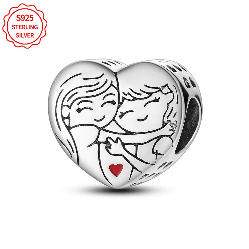 Colgante de plata de ley 925 con forma de estuche de maquillaje y circonitas; compatible con pulseras y collares DIY; regalo para ella.