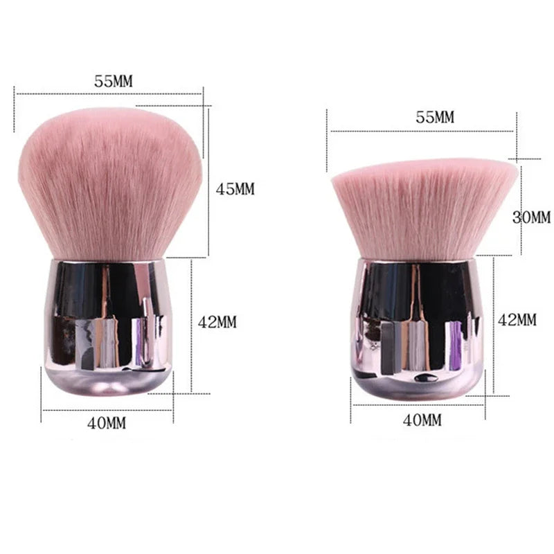 1 cepillo profesional tipo seta para manicura (limpieza de polvo, aplicación de gel/pintura o maquillaje) – Accesorio y herramienta de manicura