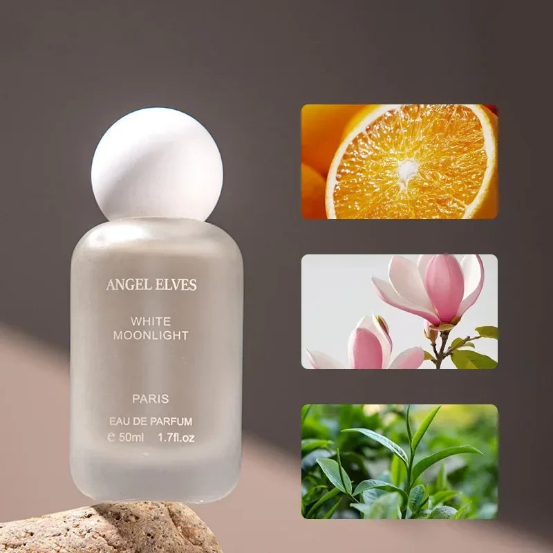 Perfume de lujo para mujer "First Love": fragancia encantadora y duradera con notas de fresa, gardenia y té; un spray corporal floral, fresco y ligero.