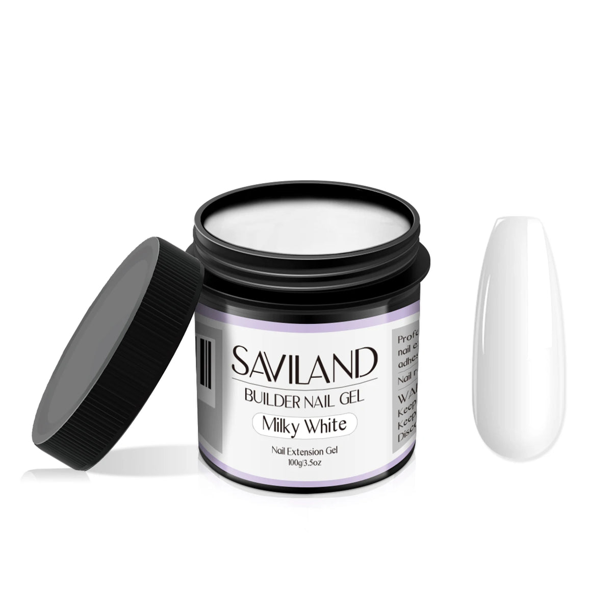 Saviland - Gel constructor de uñas de 100 g (tonos blanco, nude y rosa) para extensión de uñas; gel multifuncional para arte de uñas, tipo Soak-Off (remoción con remojo), curado UV, apto para salón y uso doméstico.