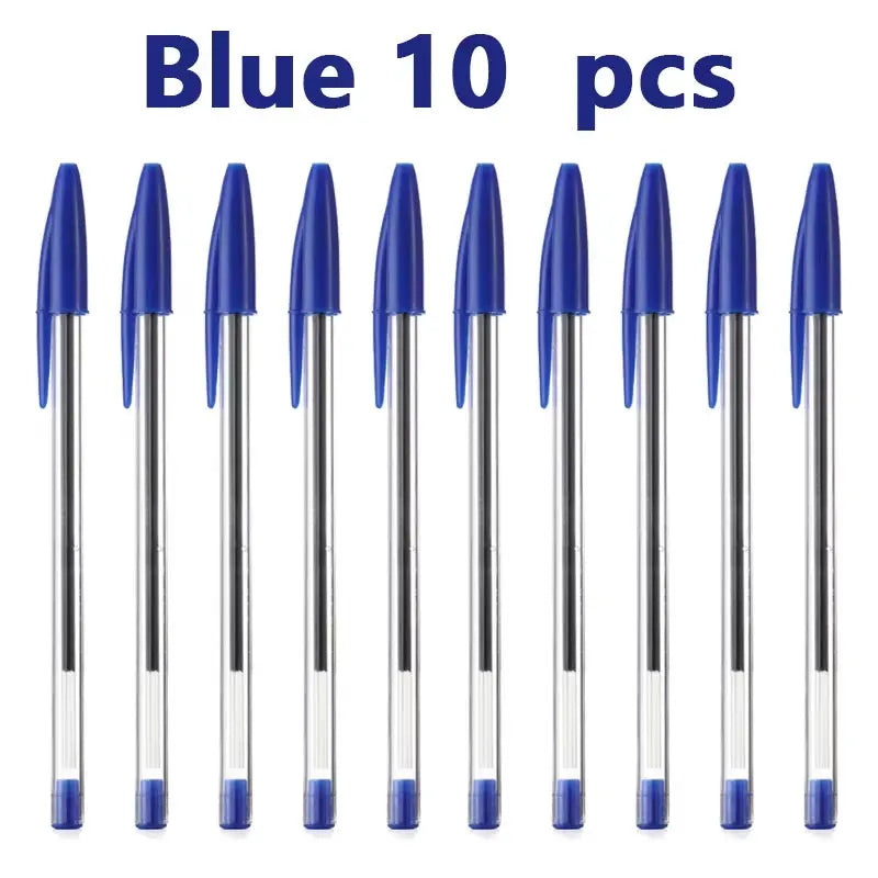 Bolígrafos de 1,0 mm (paquete de 50 o 100 unidades) en azul o negro; cuerpo de plástico. Ideales para estudiantes, regalos y material escolar u de oficina. Escritura suave y duradera.