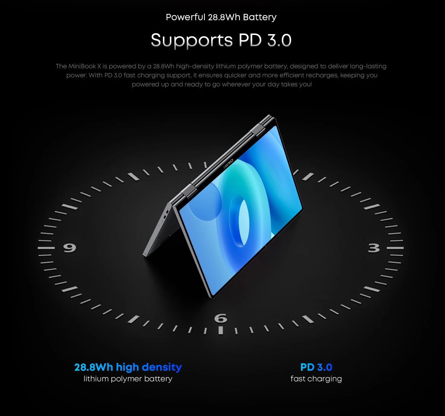 Portátil CHUWI MiniBook X N150 de 10,51 pulgadas, 16 GB de RAM, SSD de 512 GB, diseño 2 en 1 (modo Yoga), Intel, Windows 11, pantalla abatible 360°, WiFi 6.