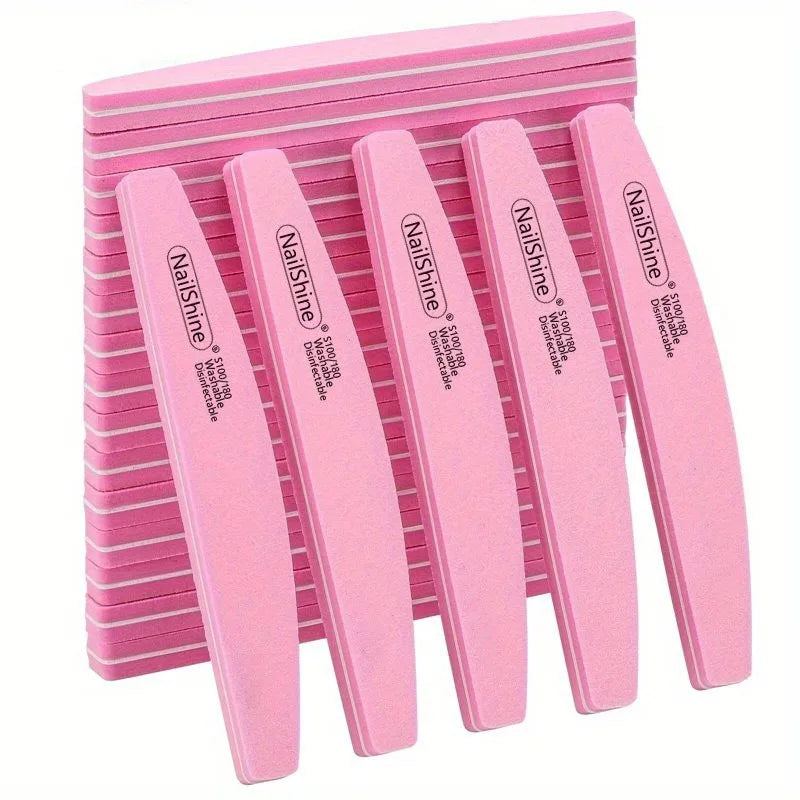 Bloque de lima de uñas profesional de doble cara (paquete de 2, 5 o 10 unidades): esponja colorida para pulir, lijar y abrillantar; ideal para manicura y pedicura.