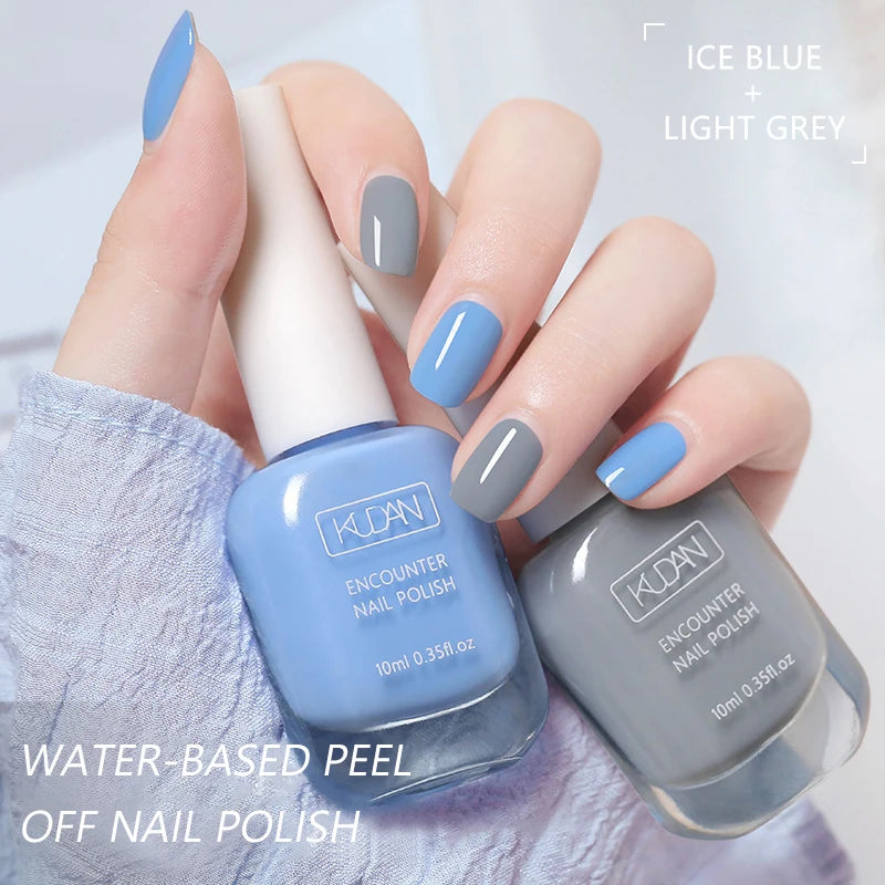 Esmalte de uñas de 10 ml a base de agua, de secado rápido y larga duración; fórmula saludable con efecto iluminador; no requiere lámpara de secado.