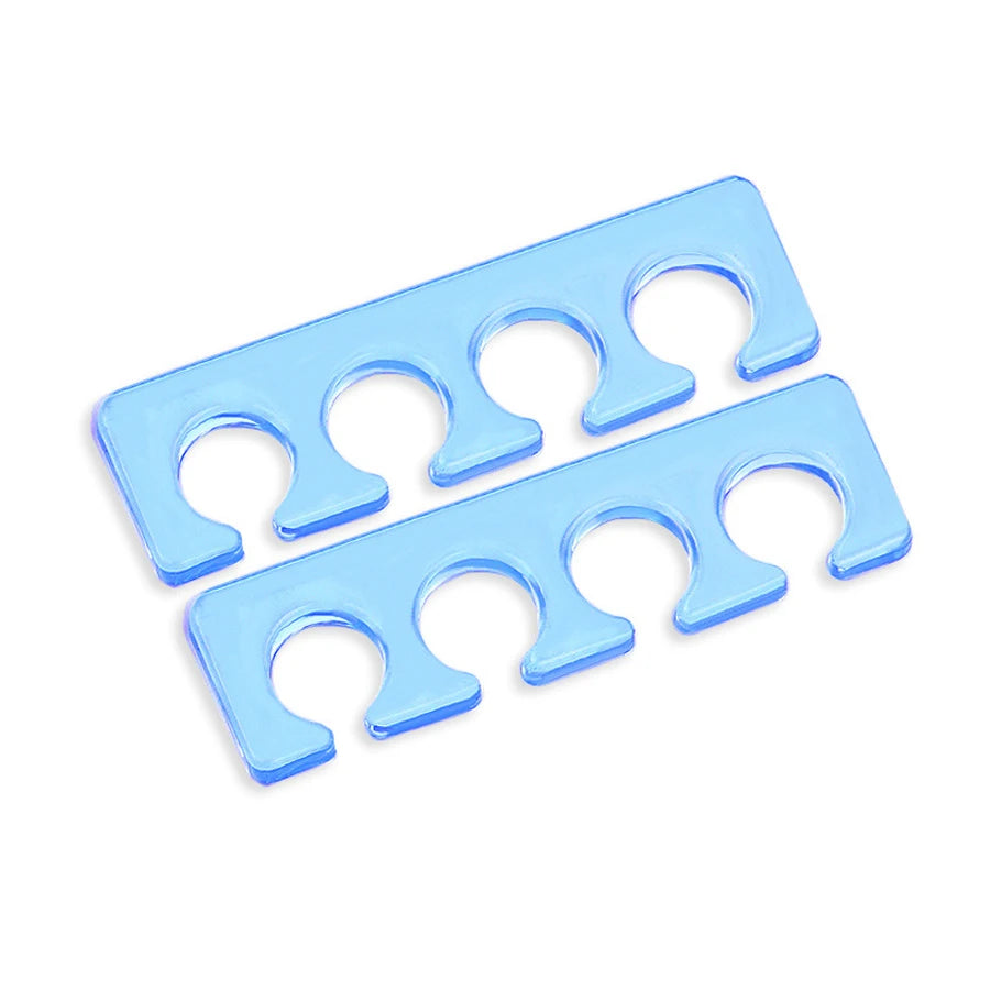 2 separadores de silicona reutilizables para uñas, cómodos espaciadores para dedos de manos y pies, ideales para manicura y pedicura.