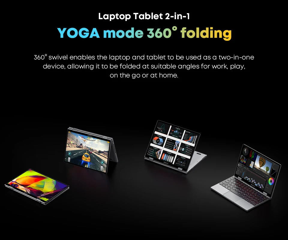 Portátil CHUWI MiniBook X N150 de 10,51 pulgadas, 16 GB de RAM, SSD de 512 GB, diseño 2 en 1 (modo Yoga), Intel, Windows 11, pantalla abatible 360°, WiFi 6.