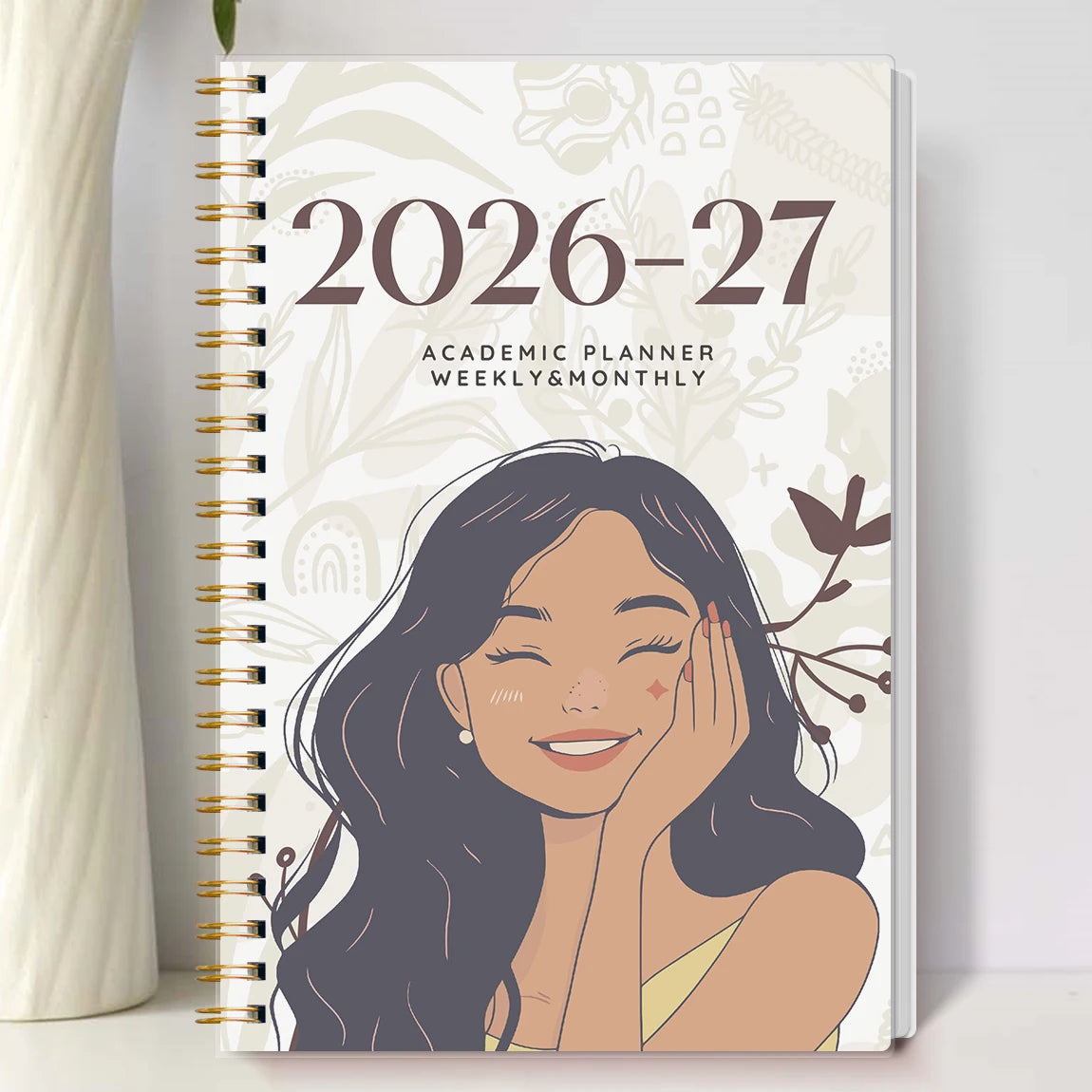 Agenda semanal y mensual A5 2026-2027 – Organizador de espiral de enero de 2026 a diciembre de 2027 con calendario y notas; material escolar y de oficina