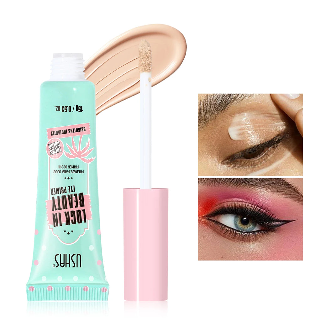 Prebase para ojos USHAS: ofrece un efecto de maquillaje duradero, unifica el tono de la piel del párpado, realza el color de las sombras y permite lograr un maquillaje de ojos perfecto.