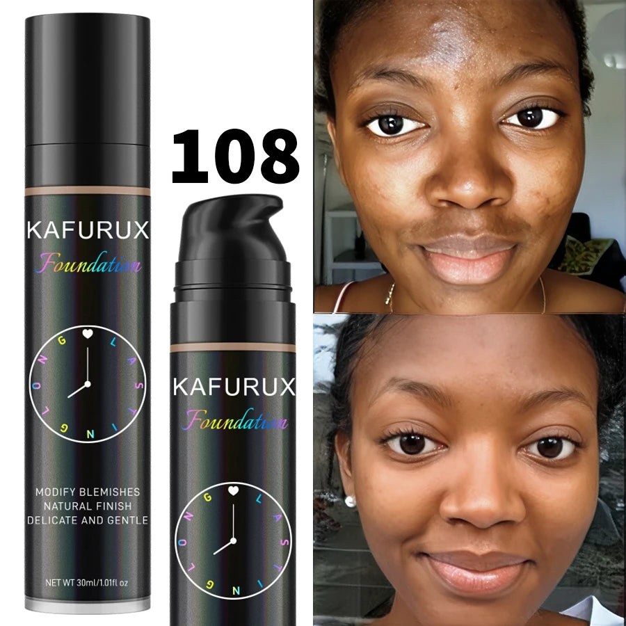 Base de maquillaje líquida en 8 tonos con corrector eficaz; resistente al agua y al sudor. Maquillaje facial coreano profesional, base cosmética. Ideal para regalo.