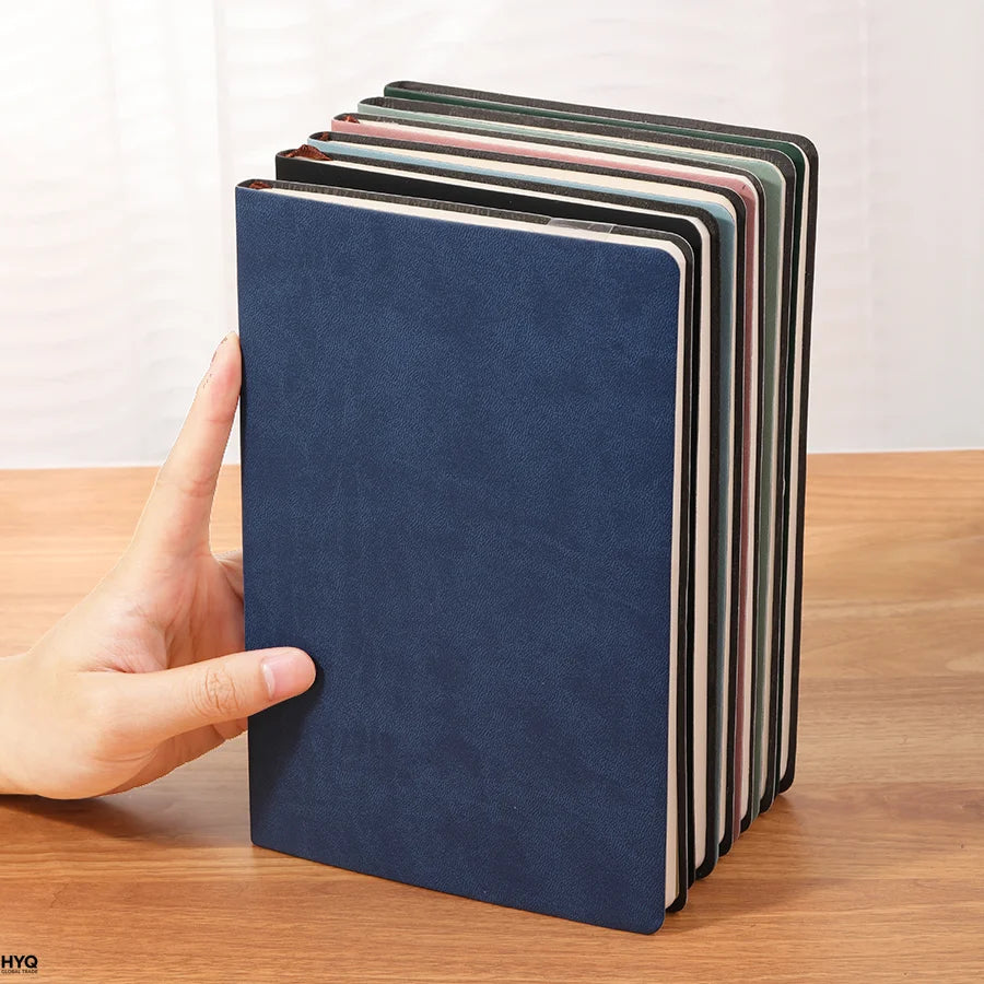 Cuaderno de cuero suave A5, 120 páginas, papelería de oficina, cubierta impermeable, tacto cómodo, venta caliente
