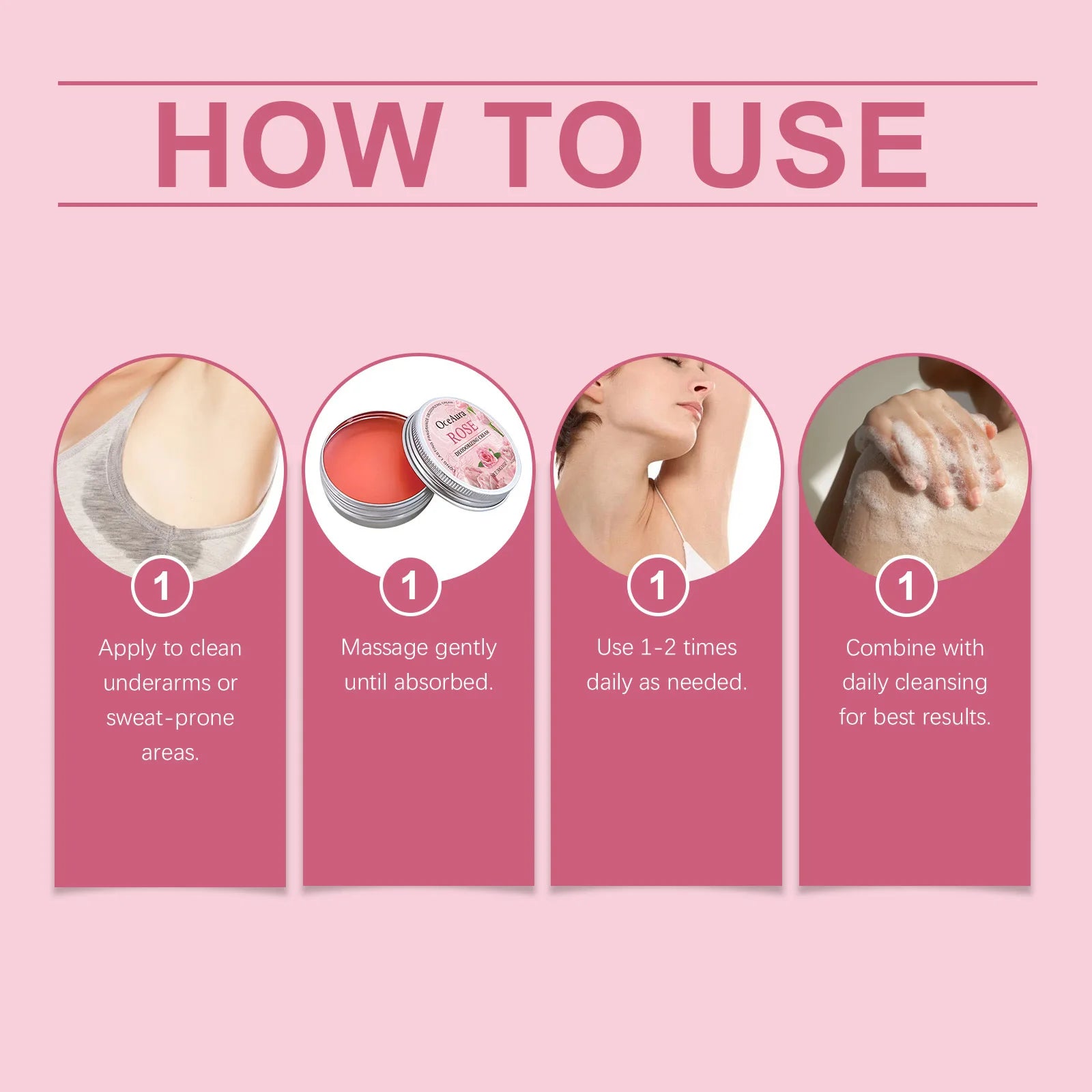 Crema corporal desodorante de rosas: elimina el olor, reduce la transpiración y neutraliza el mal olor de las axilas; ofrece un aroma duradero y una fragancia refrescante y encantadora.