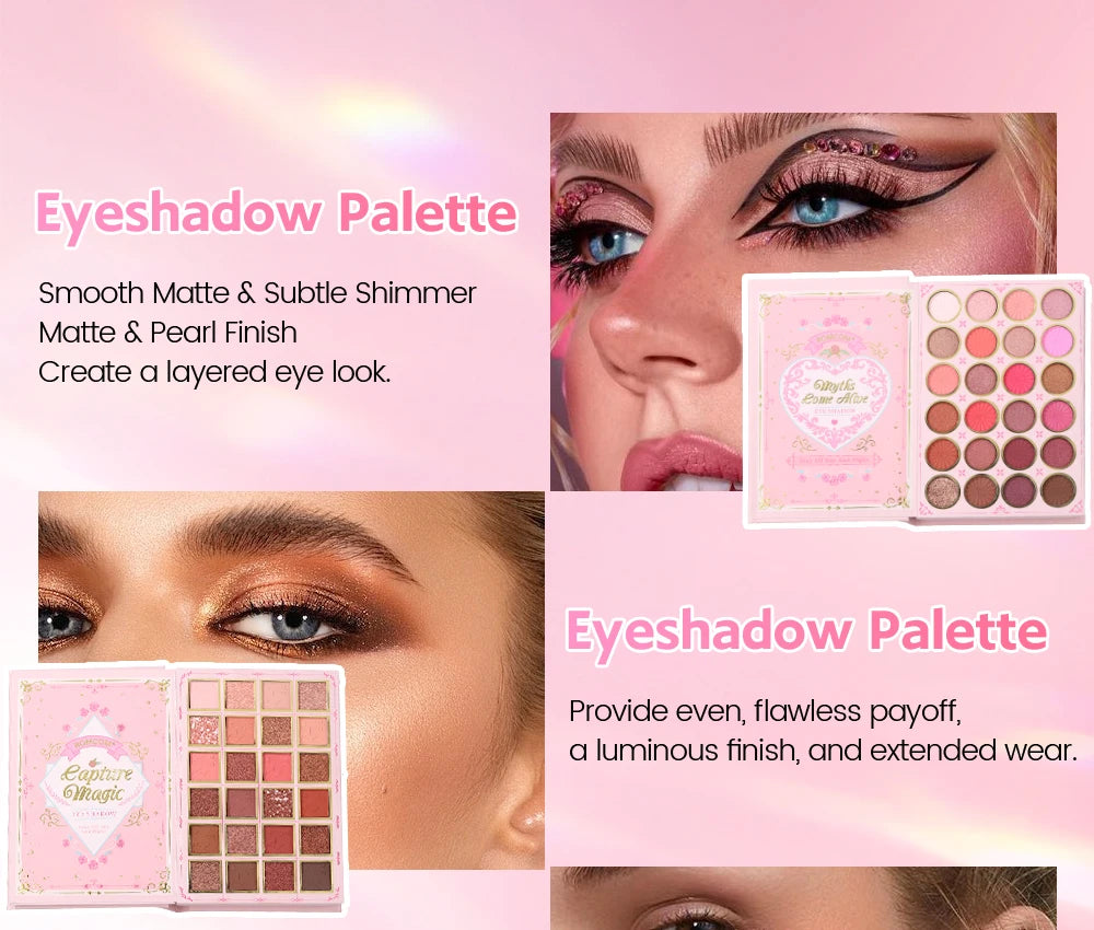 Paleta de maquillaje tipo libro «todo en uno» de 5 niveles: kit completo con 48 sombras de ojos, 6 coloretes, productos para contorno, iluminador y pomada para cejas, además de 6 labiales.