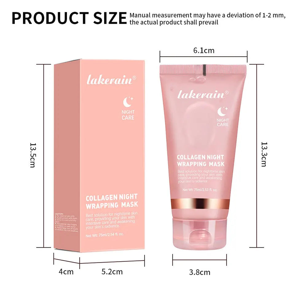 Mascarilla coreana crema de noche.original de colágeno profundo para hidratación y efecto tensor;