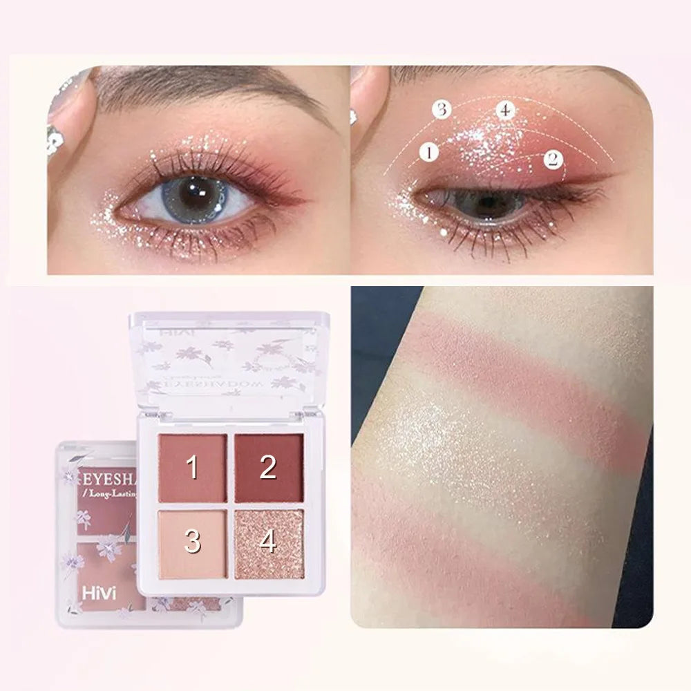 Set de belleza de 8 piezas con labial, corrector, sombra de ojos, producto para cejas y rubor.