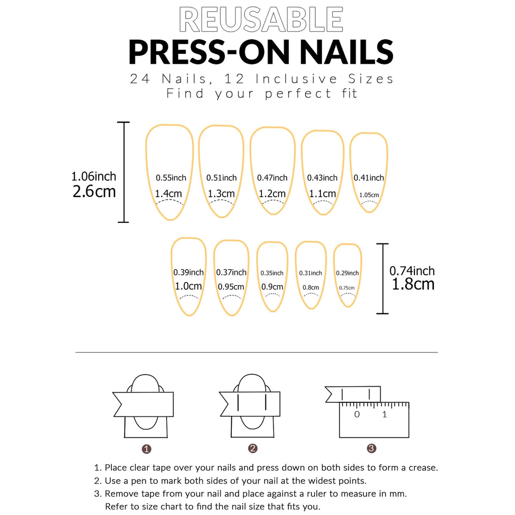 24 piezas de uñas postizas almendradas de tamaño mediano con diseños de lazo rosa, uñas acrílicas brillantes para pegar, ideales para mujeres y niñas.