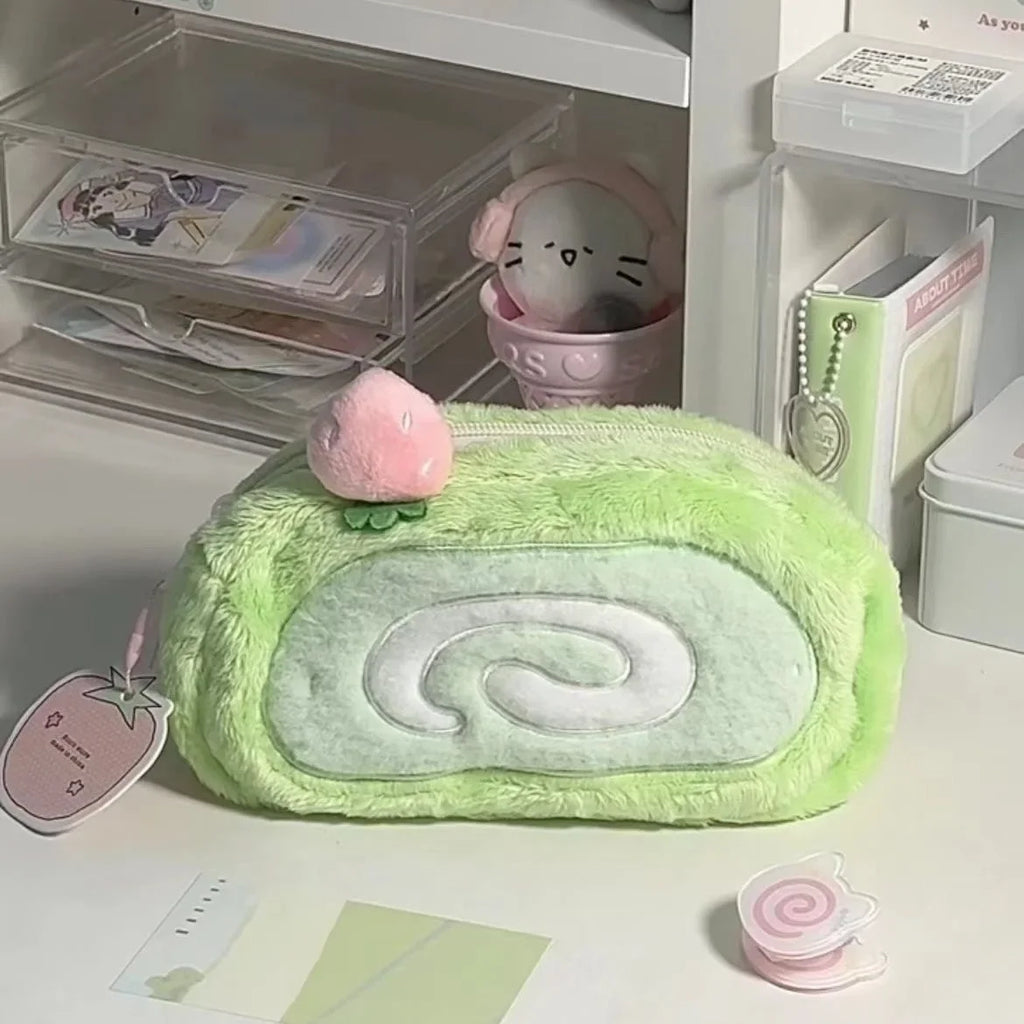 Estuche de peluche adorable y de gran capacidad | Bolsa multifuncional para guardar artículos de papelería