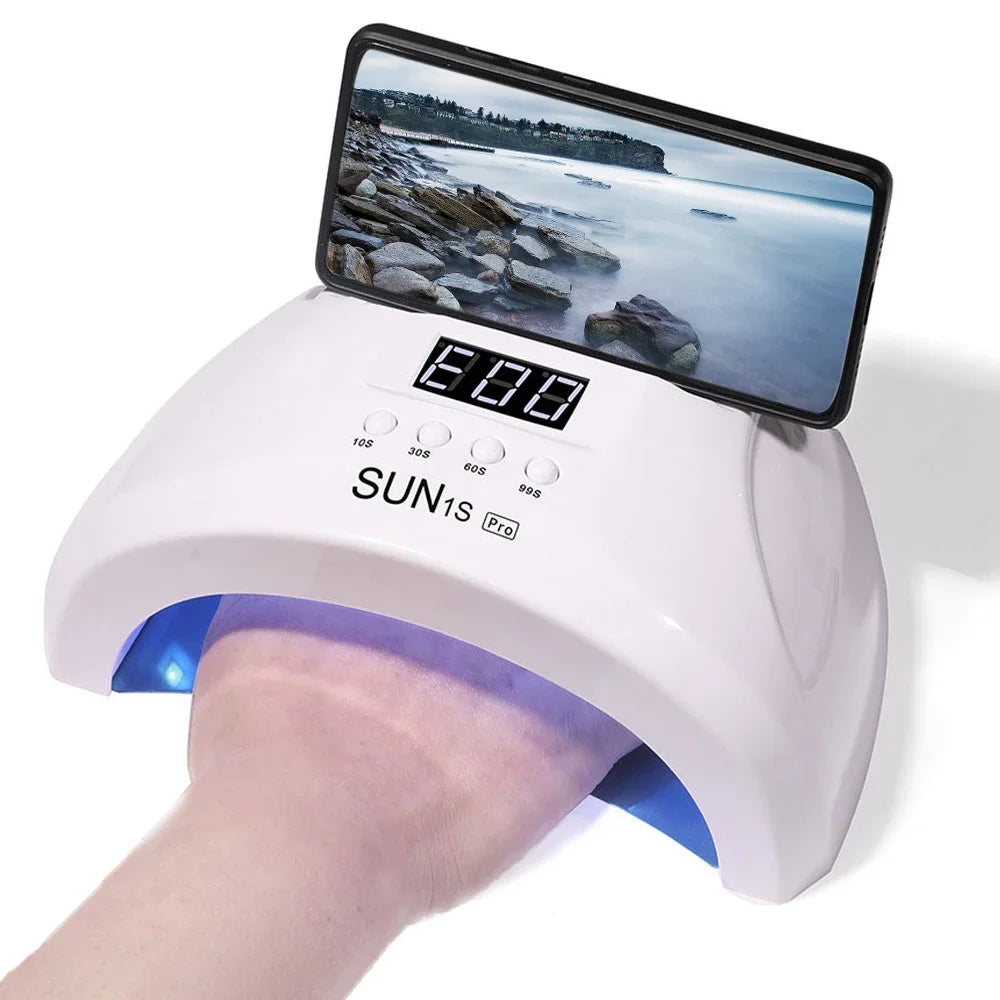 Lámpara UV LED para uñas LINMANDA Sun 1S de 48 W (30 LED) con 4 ajustes de temporizador; secador de uñas inteligente y herramienta de manicura para uso doméstico o en salón.