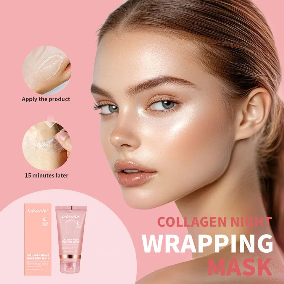 Mascarilla coreana crema de noche.original de colágeno profundo para hidratación y efecto tensor;