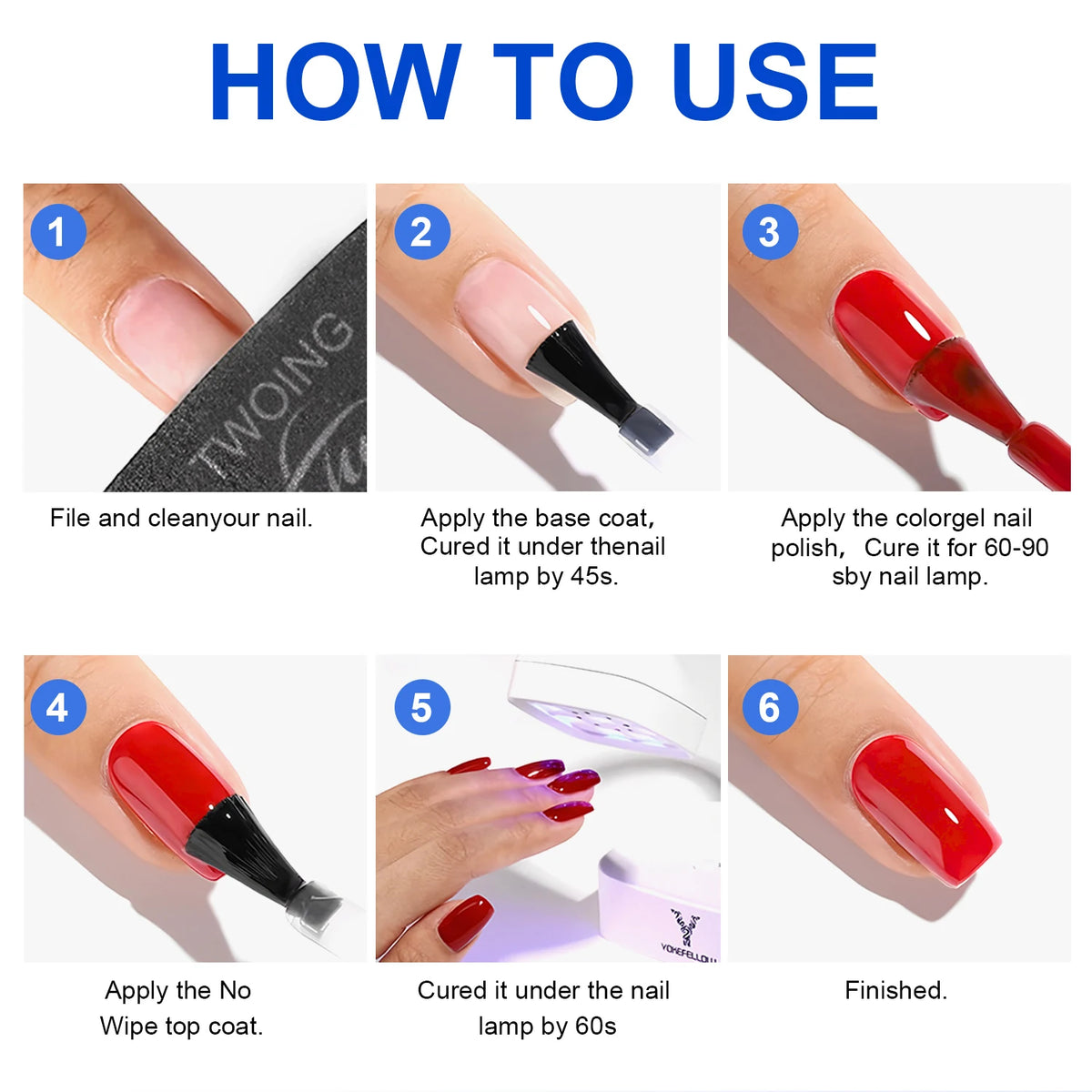 TWOING 15 ml – Nuevo esmalte en gel "Top Coat" Super Shine (acabado diamante); gel sellador sin capa pegajosa (no wipe) para manicura y nail art con calidad de salón.