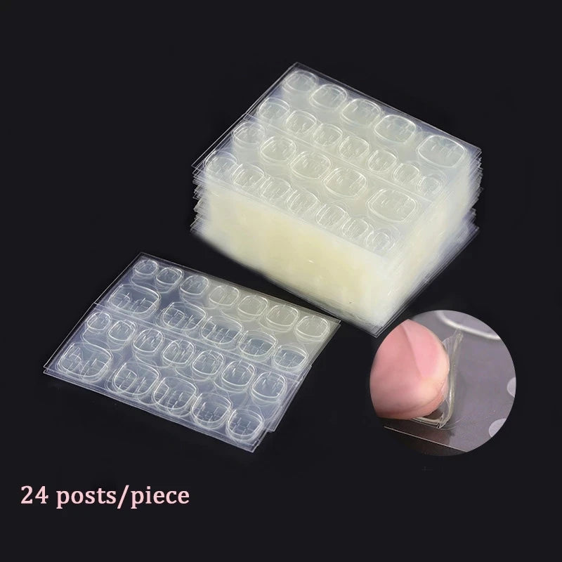 Adhesivos de doble cara para uñas postizas: pestañas adhesivas tipo gelatina, súper fuertes, impermeables y transpirables.