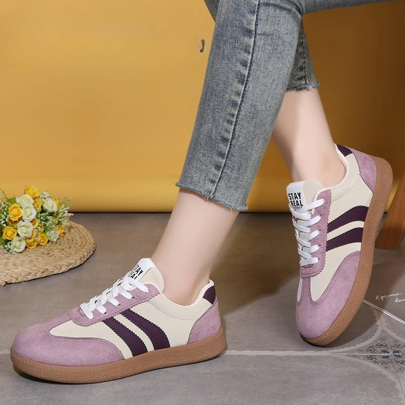 Zapatillas deportivas y casuales para mujer, planas y con cordones; un modelo nuevo, cómodo, elegante y de gran éxito en ventas, ideal para primavera y otoño.