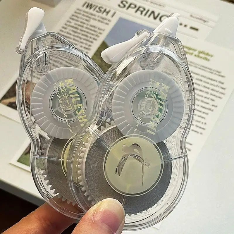 1 unidad de cinta correctora transparente y sencilla de 20 m (gran capacidad); material de papelería para estudiantes.