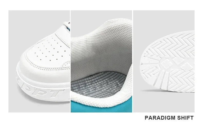 Zapatillas de skate para hombre: estilo casual, deportivo y de moda; ideales para correr, senderismo y uso diario. Diseño de lujo con plataforma, fabricadas en cuero.
