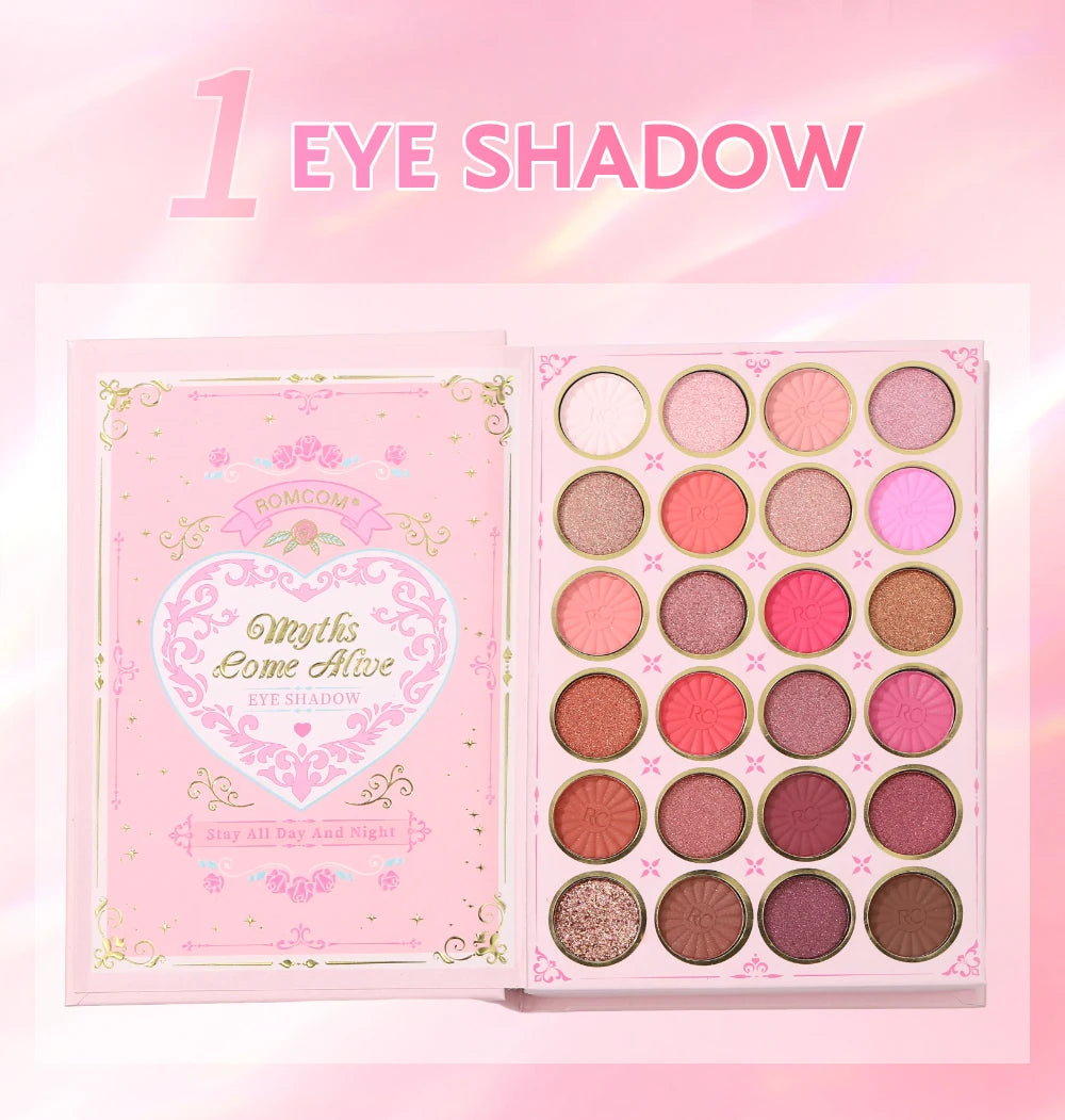 Paleta de maquillaje tipo libro «todo en uno» de 5 niveles: kit completo con 48 sombras de ojos, 6 coloretes, productos para contorno, iluminador y pomada para cejas, además de 6 labiales.