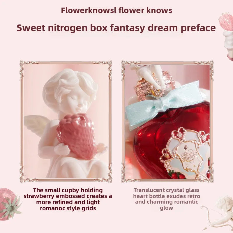 Perfume Flowerknows Eau de Parfum "The Strawberry Cupid" (50 ml / 1,7 oz): fragancia floral gourmand duradera para mujer, ideal para regalo.