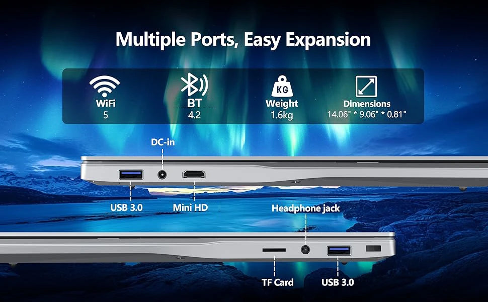 Portátil Xiaman de 15,6 pulgadas con procesador Intel Core i3, desbloqueo por huella dactilar, Windows 11 Pro, 16 GB de RAM, SSD de 512 GB o 1 TB y pantalla Full HD (1080p).