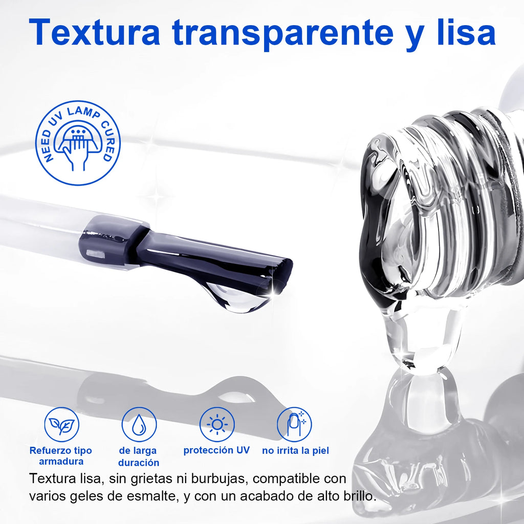 TWOING 15 ml – Nuevo esmalte en gel "Top Coat" Super Shine (acabado diamante); gel sellador sin capa pegajosa (no wipe) para manicura y nail art con calidad de salón.