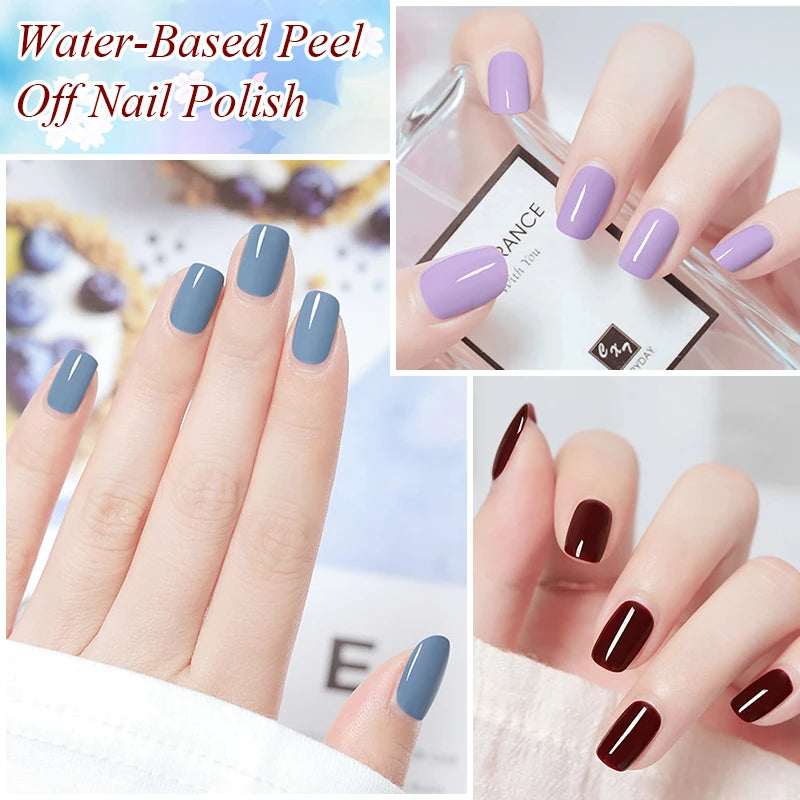 Esmalte de uñas de 10 ml a base de agua, de secado rápido y larga duración; fórmula saludable con efecto iluminador; no requiere lámpara de secado.
