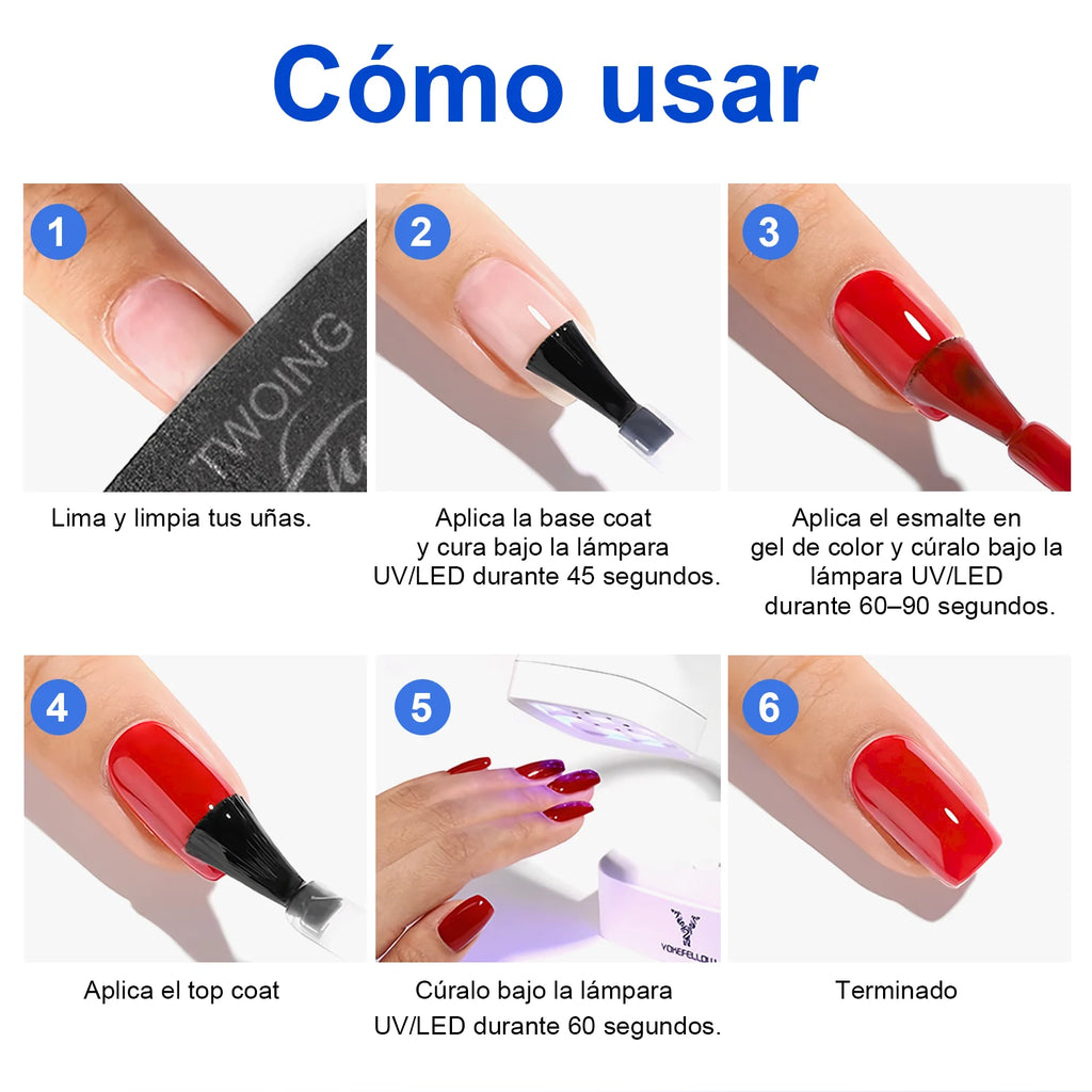 TWOING 15 ml – Nuevo esmalte en gel "Top Coat" Super Shine (acabado diamante); gel sellador sin capa pegajosa (no wipe) para manicura y nail art con calidad de salón.