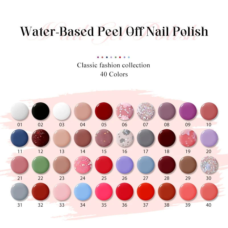 Esmalte de uñas de 10 ml a base de agua, de secado rápido y larga duración; fórmula saludable con efecto iluminador; no requiere lámpara de secado.