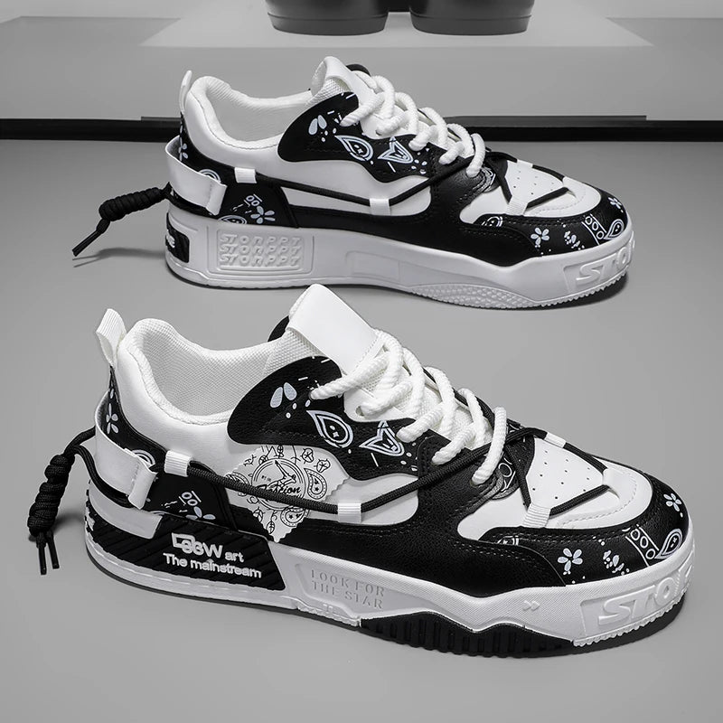Zapatillas deportivas para hombre: calzado casual con cordones, apto para actividades al aire libre, fitness, skate y baloncesto; cómodas, con suela suave y disponibles en tallas grandes.