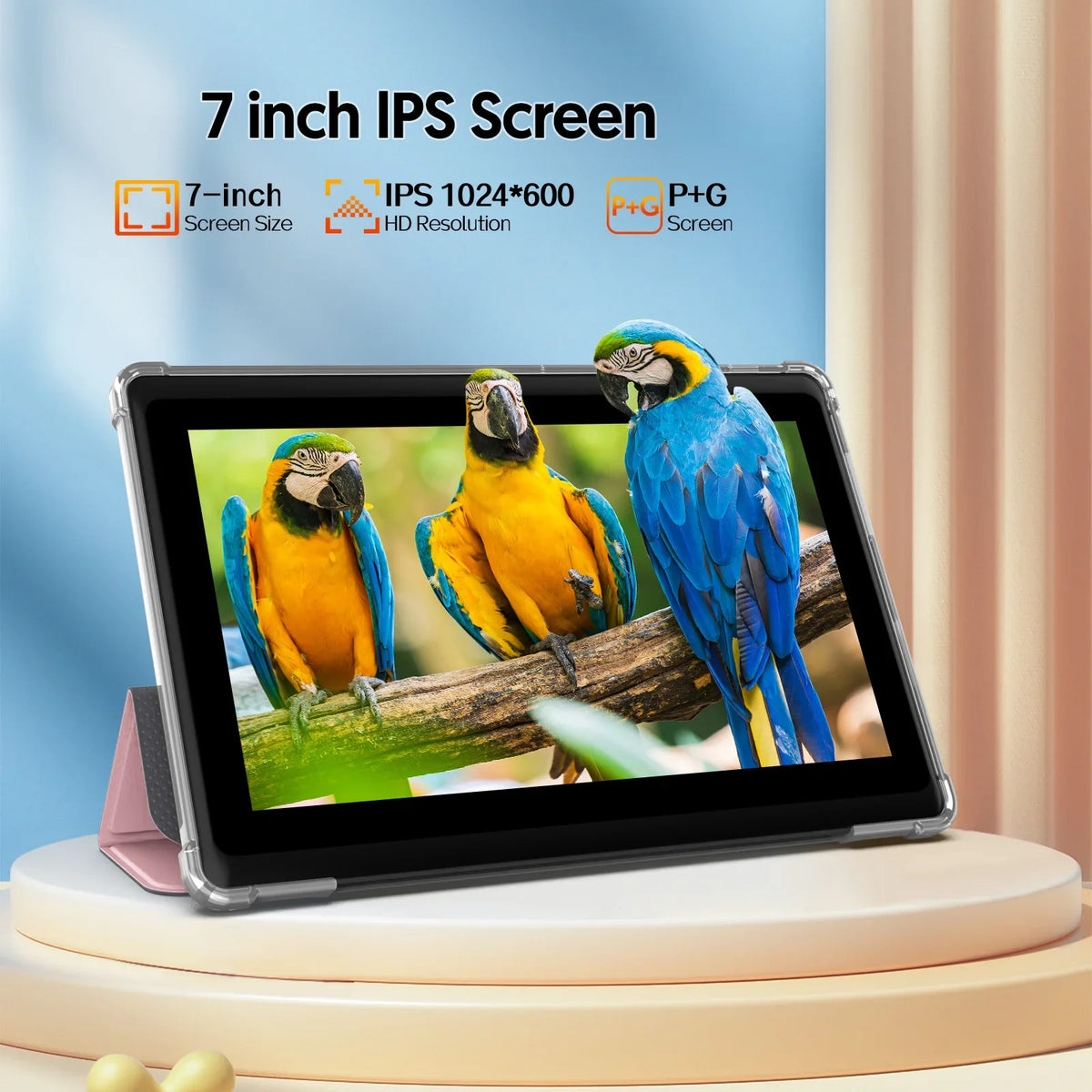 Tableta Android 13 de 7 pulgadas, 4 GB de RAM (2+2), 32 GB de almacenamiento, batería de 3500 mAh, pantalla IPS HD de 1024x600, cámaras duales, WiFi, Bluetooth