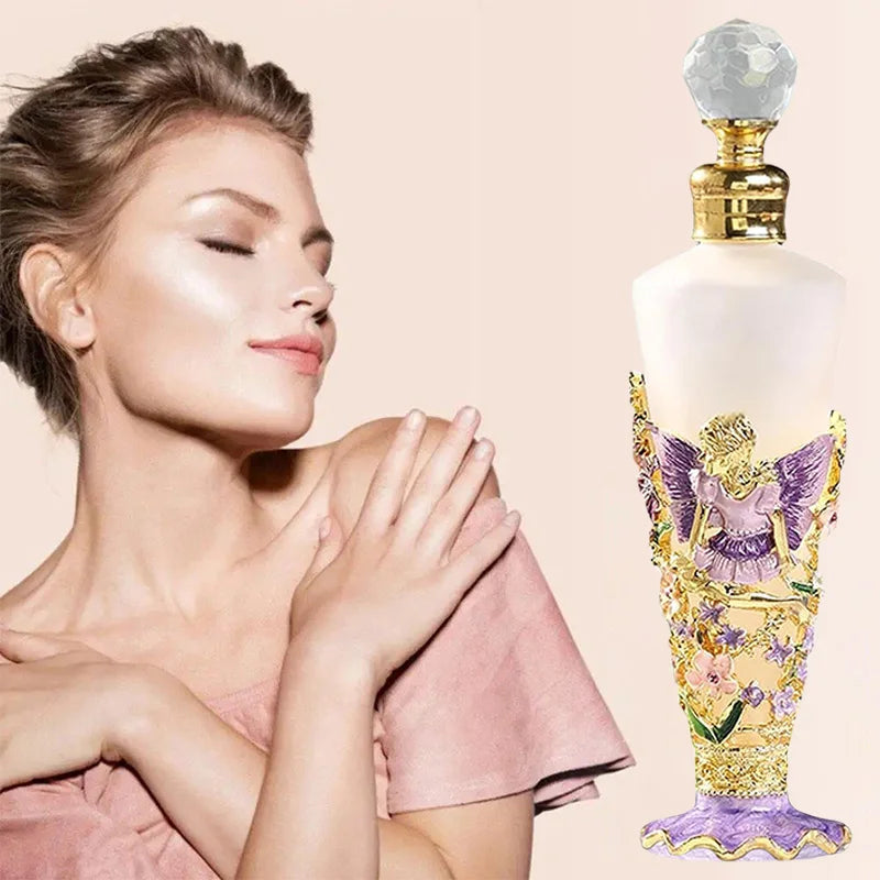Exquisito perfume árabe: fragancia duradera con notas frescas de vainilla, orquídea floral y un toque de diosa; ideal para citas románticas. Spray de 25 ml.